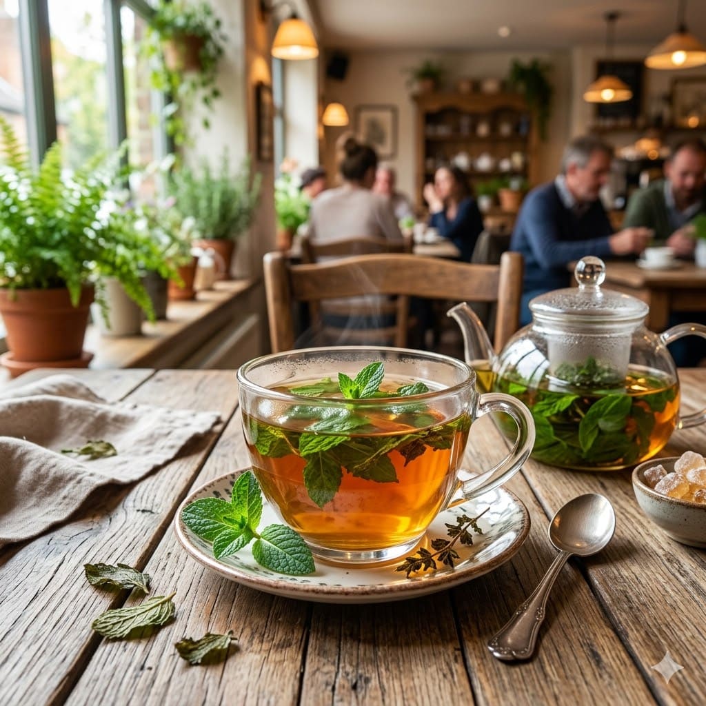 Peppermint Tea dari Thirty Three Brew dengan tampilan clean dan modern